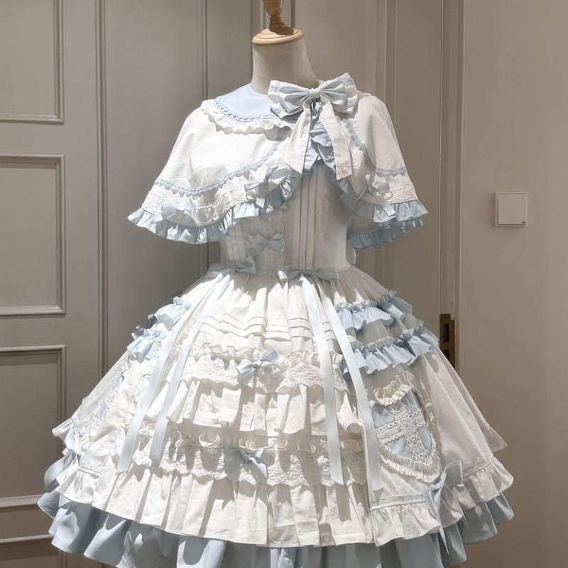 Shift Dress Sleeveless - Japanese Cosplay Lolita 2 Piece Dress