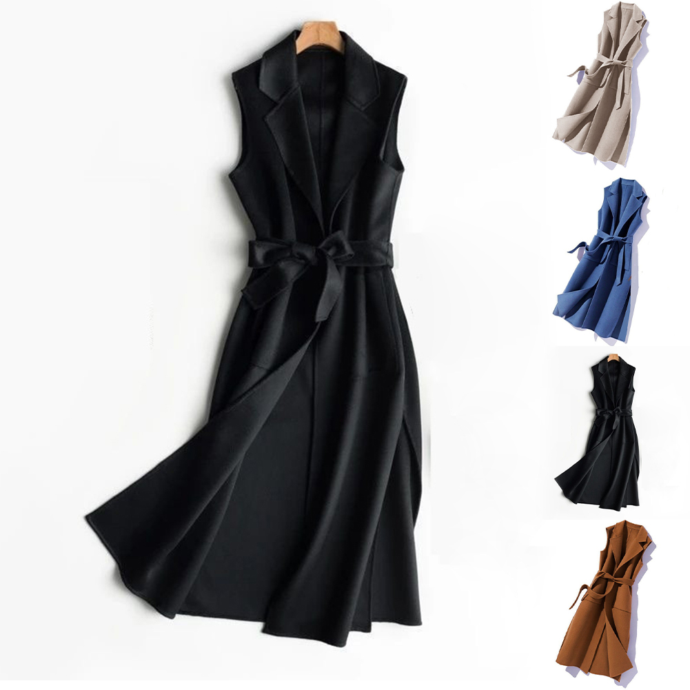 Women Formal Wear Stitching - Women Thermal Turn Down Collar Sleeveless