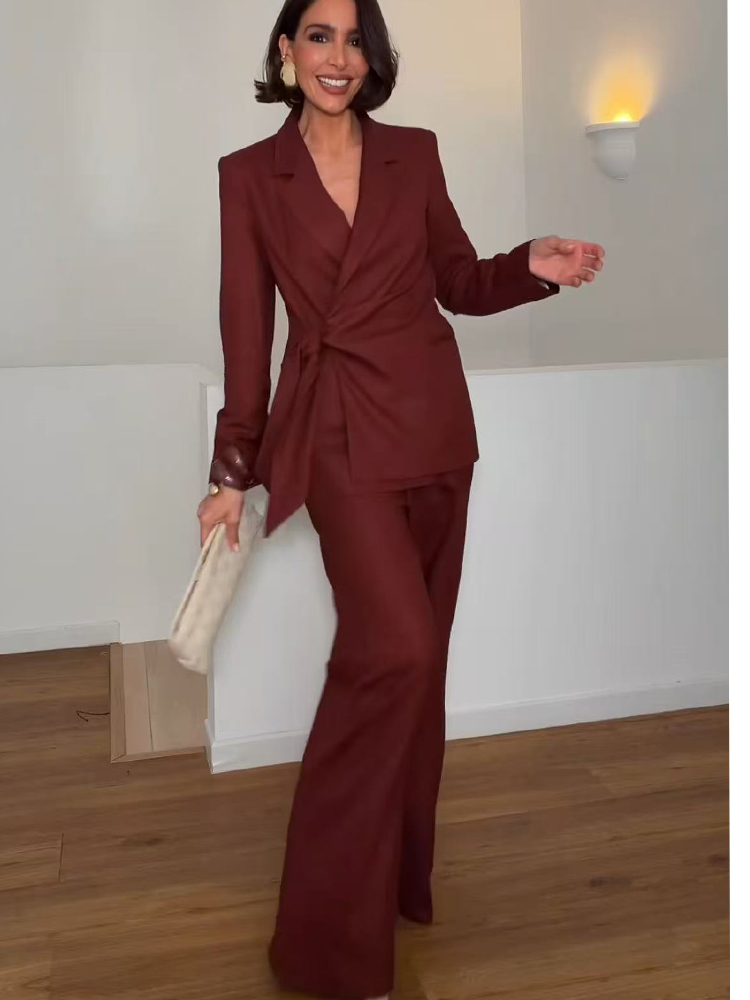 Women'S Formal Wear With Pants - Fashion Office Ladies Blazer Pants Suit