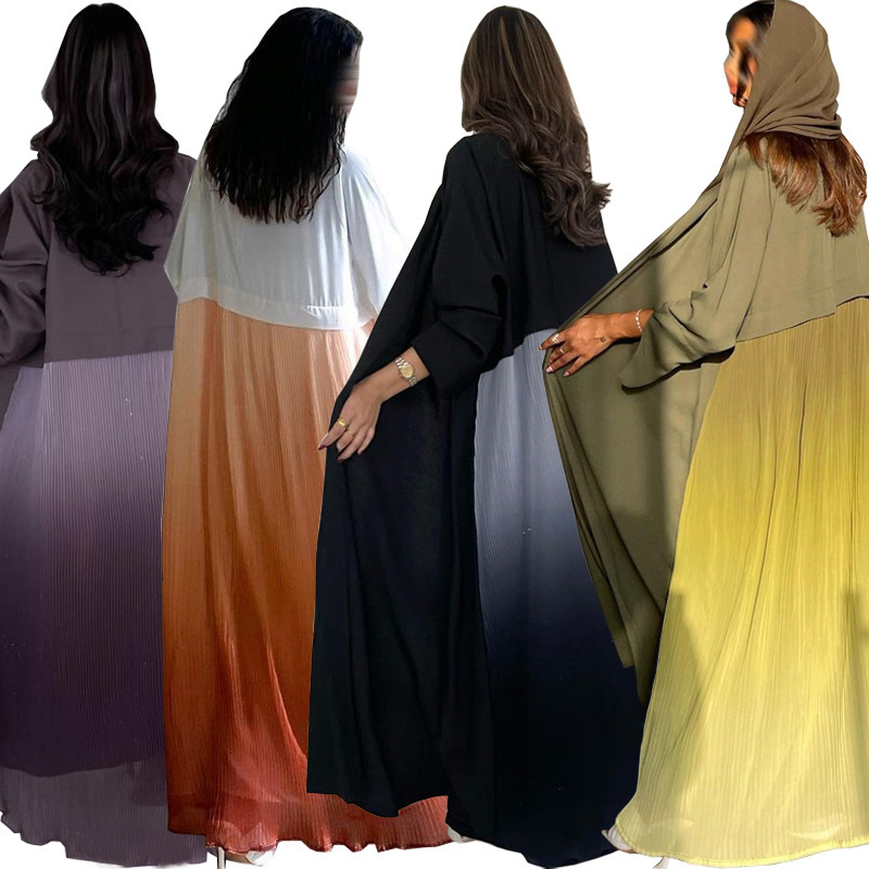Women Formal Wear Stitching - Muslim Women Pleated Abaya Dress Dubai