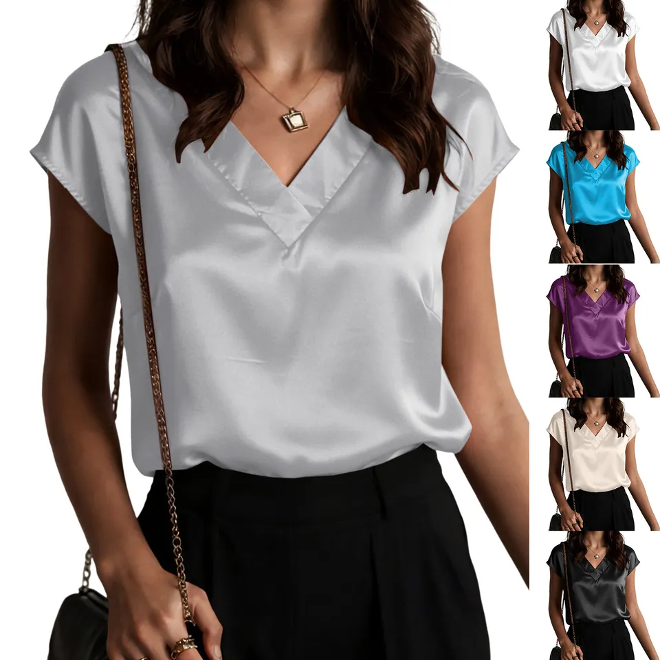 Women Silk Satin Tank Tops V N - Silk Camisole Work 评论和价格