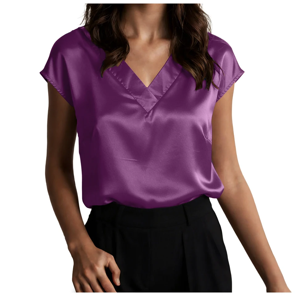 Women Silk Satin Tank Tops V N - Silk Camisole Work 评论和价格
