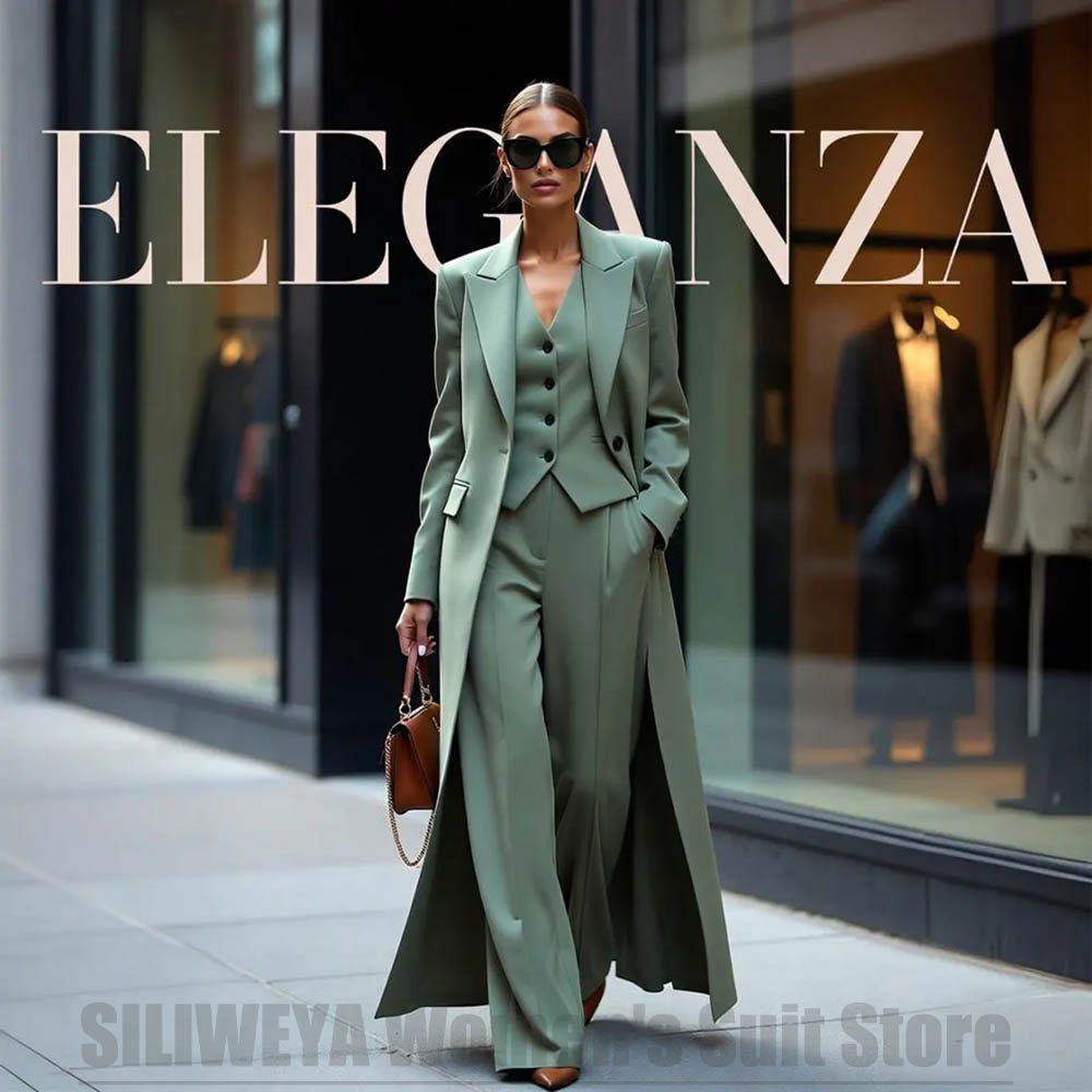 Chic Women's Suit Set Three Pi - Women'S Formal Wear With Pants 评论和价格