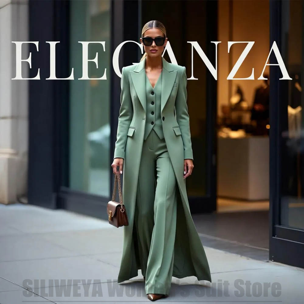 Chic Women's Suit Set Three Pi - Women'S Formal Wear With Pants 评论和价格