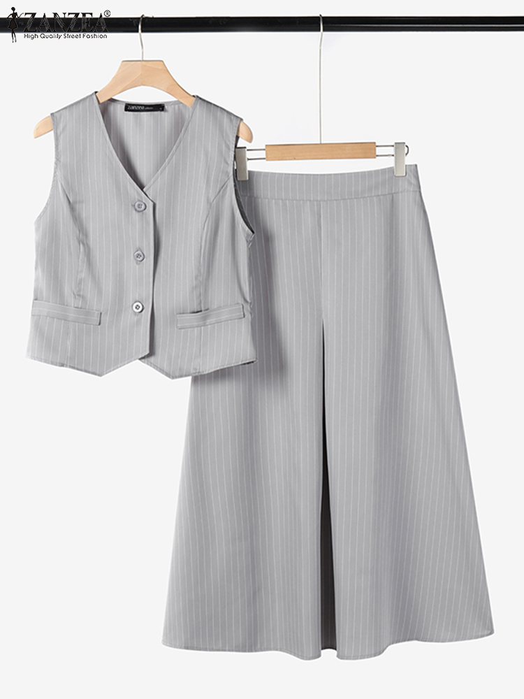 ZANZEA Office Women 2 Piece Se - Shift Dress Sleeveless 评论和价格