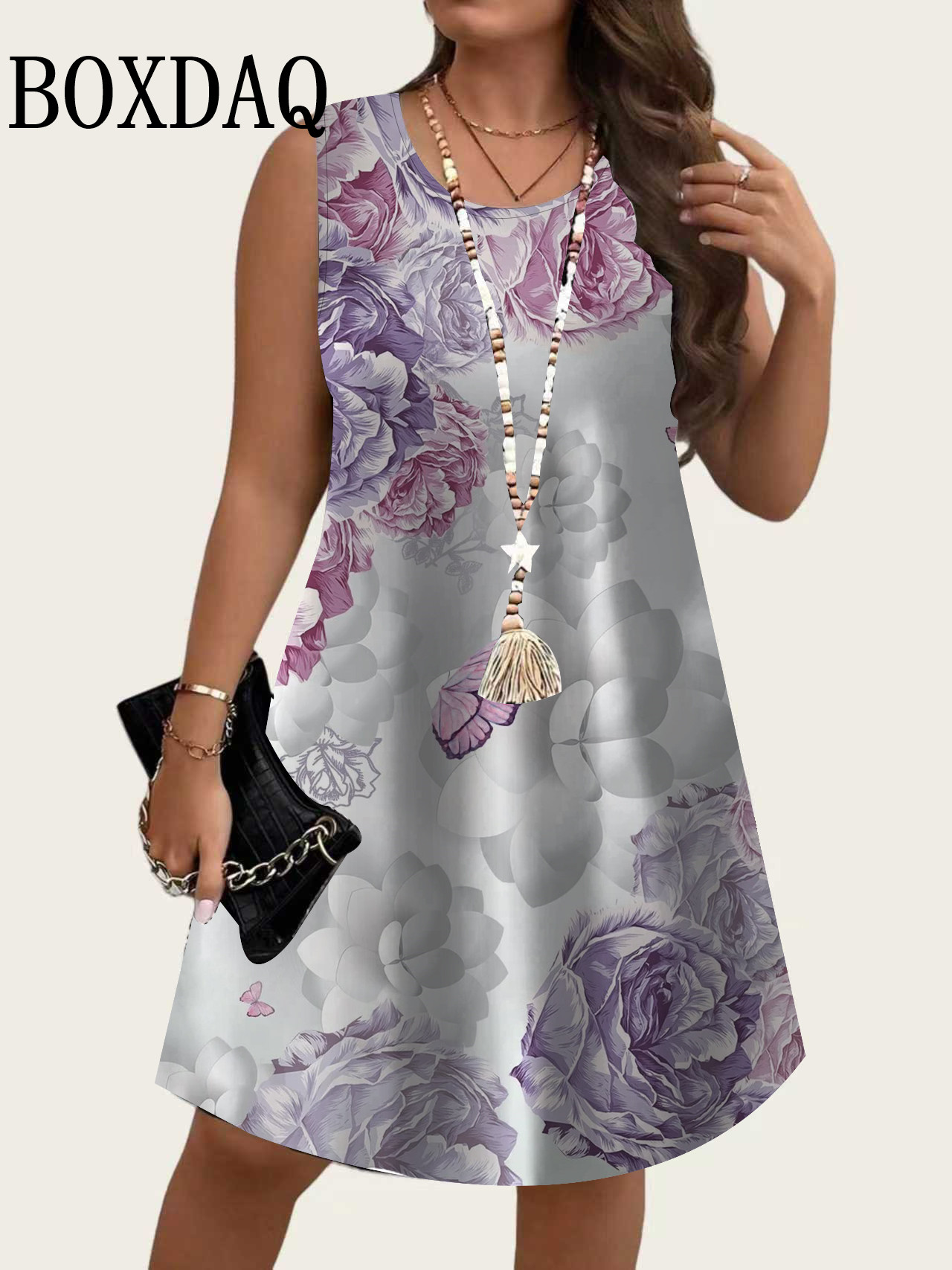 2026 Summer New Women's Sleeve - Shift Dress Sleeveless 评论和价格