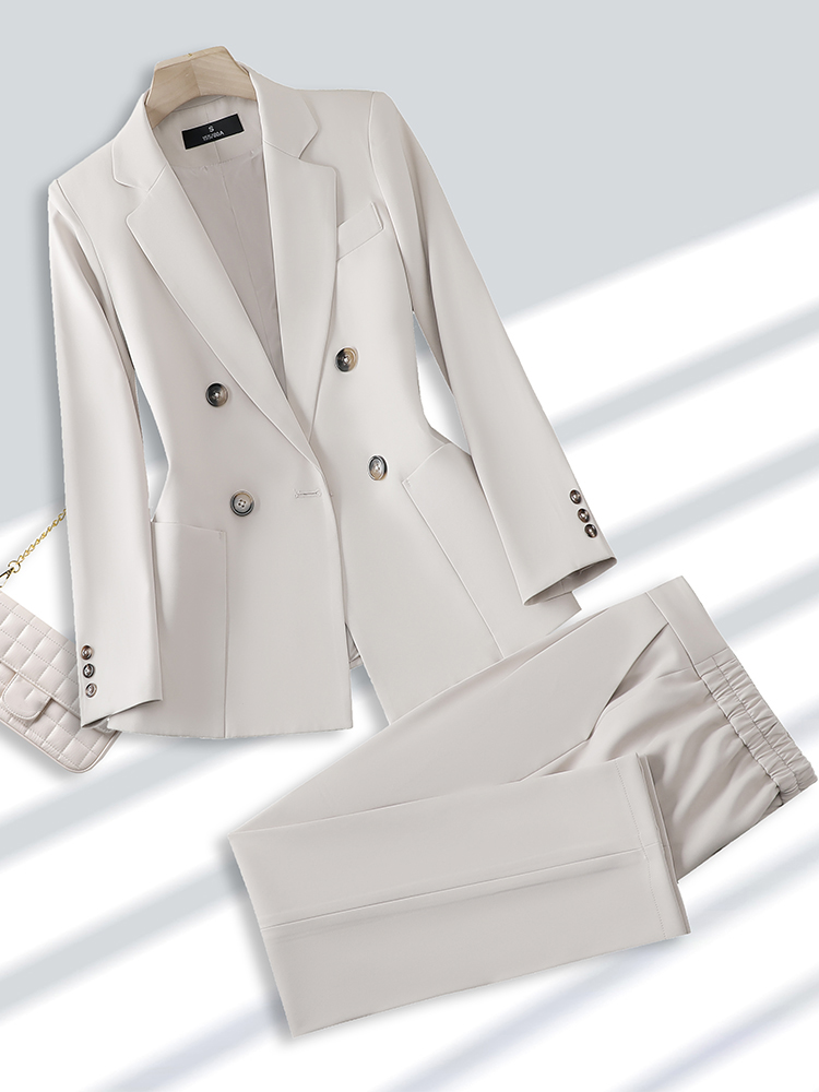 Fashion Ladies Pant Suit Forma - Women Formal Wear Blazer Set 评论和价格