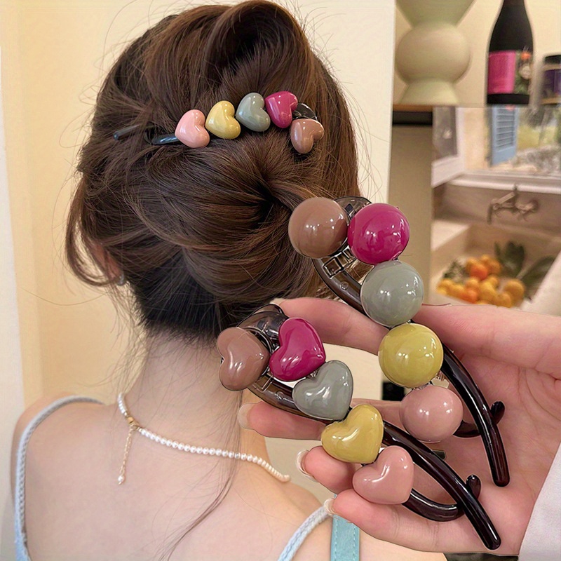 1pc Elegant Heart Twist Hair C - Women Formal Wear Look 评论和价格
