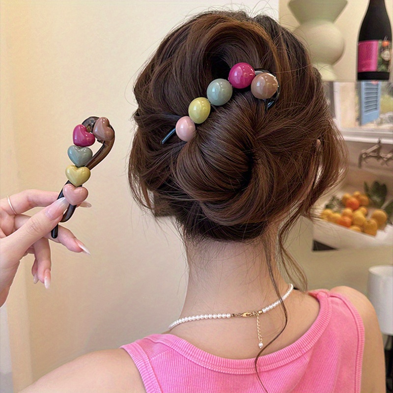 1pc Elegant Heart Twist Hair C - Women Formal Wear Look 评论和价格