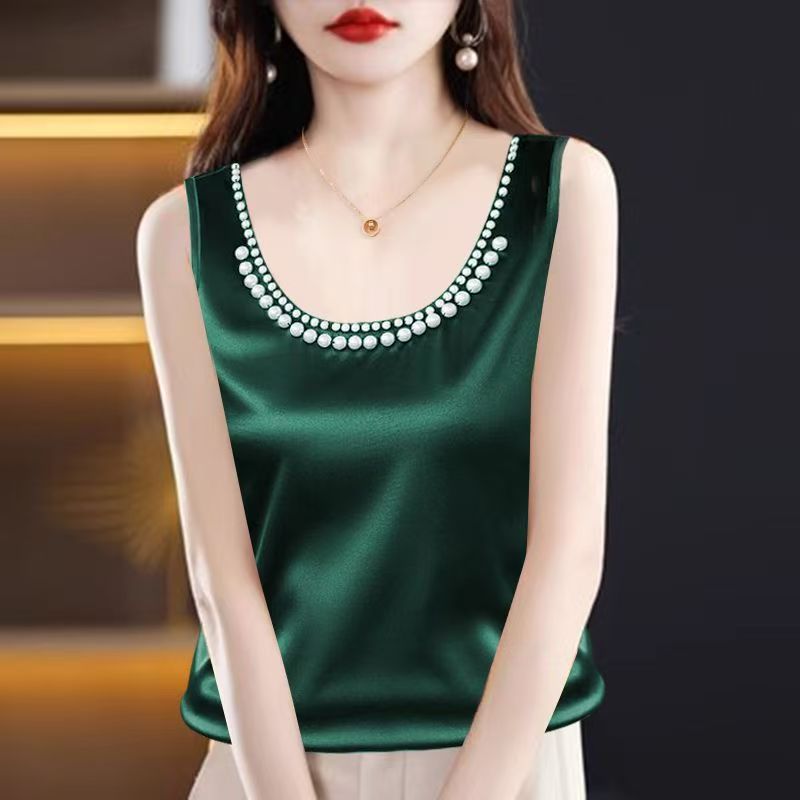 Solid Satin Silk Camisole Crop - Silk Camisole Work 评论和价格