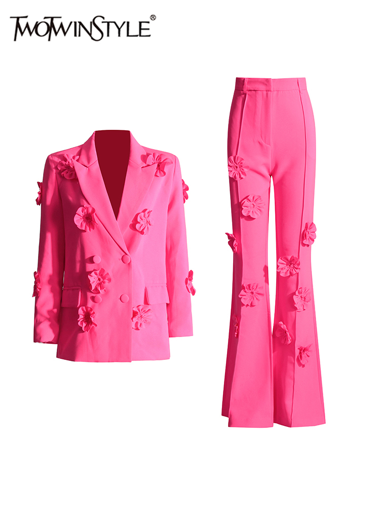 TWOTWINSTYLE Spliced Appliques - Women'S Formal Wear With Pants 评论和价格
