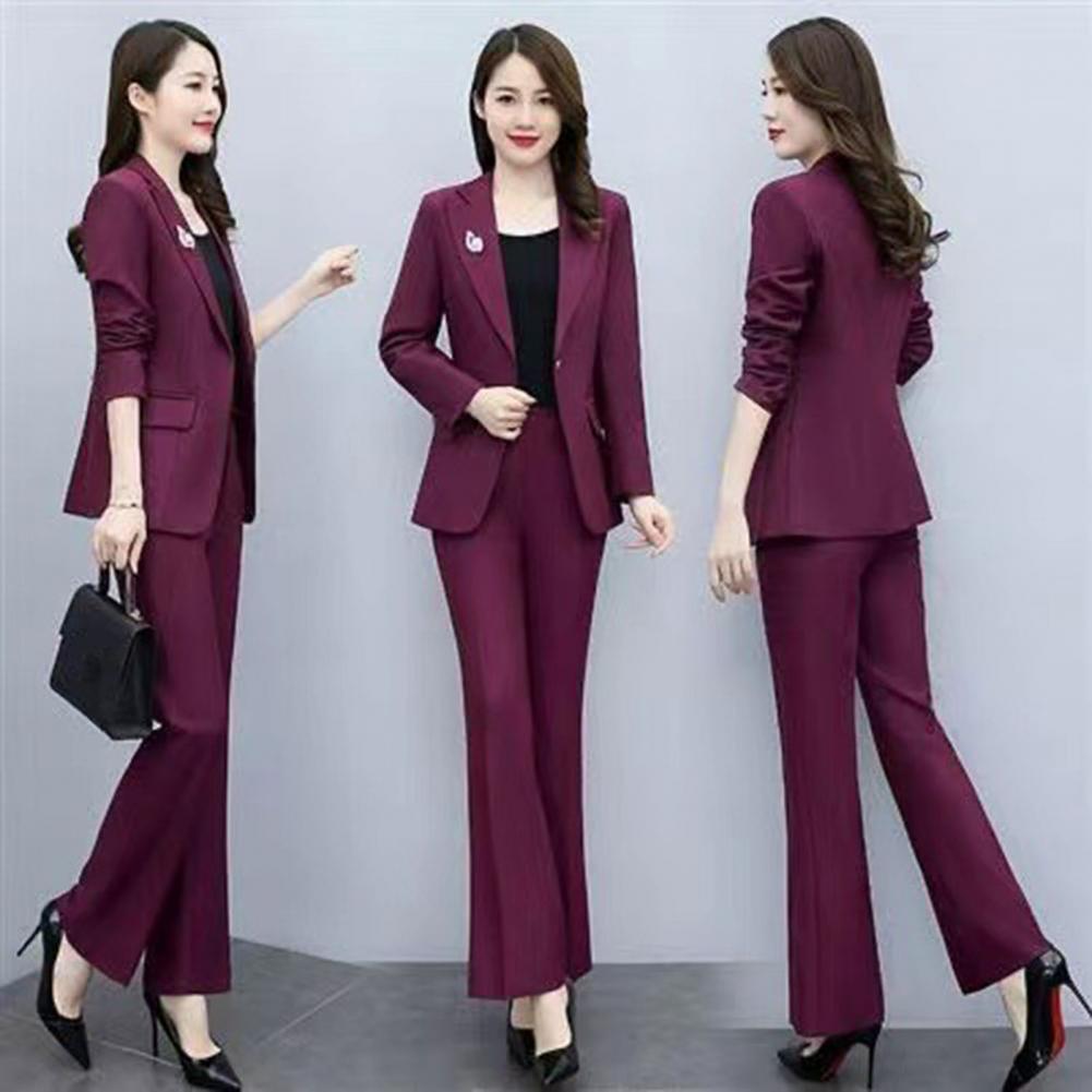 2 Pcs/Set Lady Formal Coat Pan - Women'S Formal Wear With Pants 评论和价格