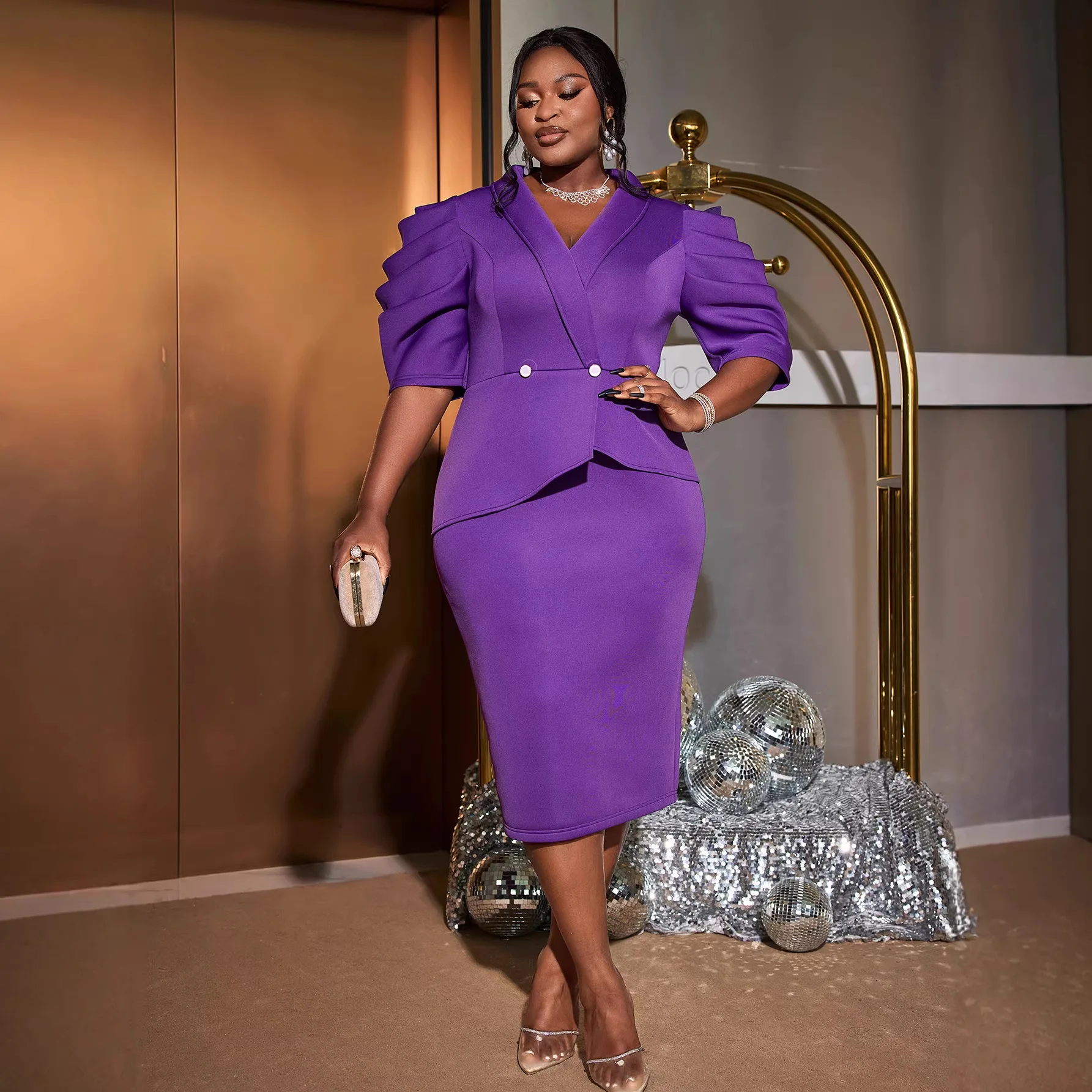 Africa Clothing Bodycon Purple - Women'S Formal Traditional Wear 评论和价格