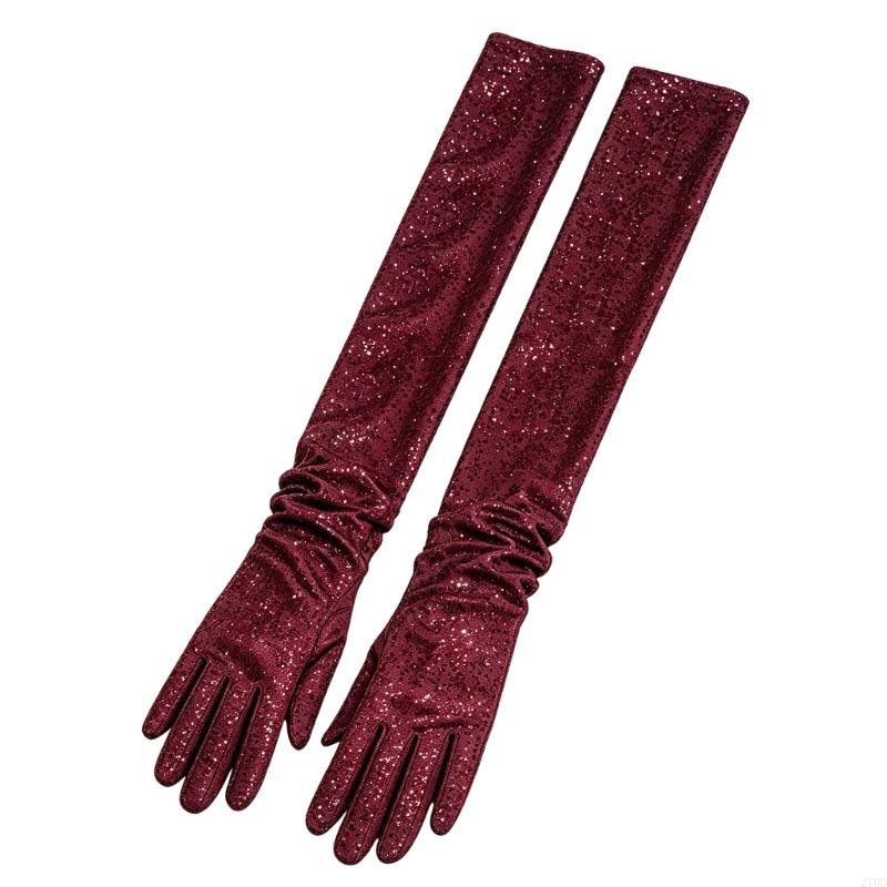 Long Formal Gloves with Sequin - Women Formal Wear Look 评论和价格