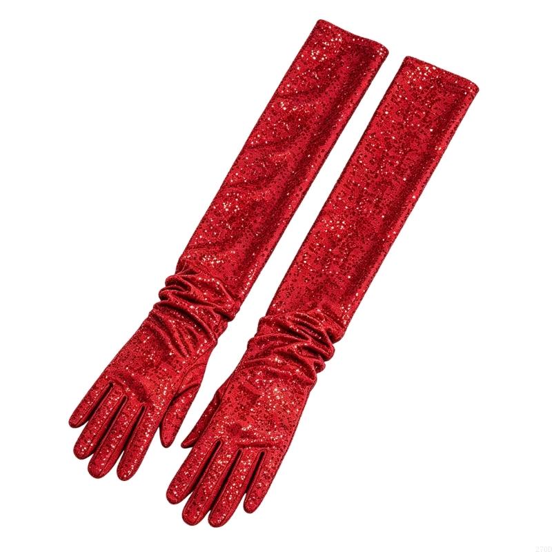 Long Formal Gloves with Sequin - Women Formal Wear Look 评论和价格